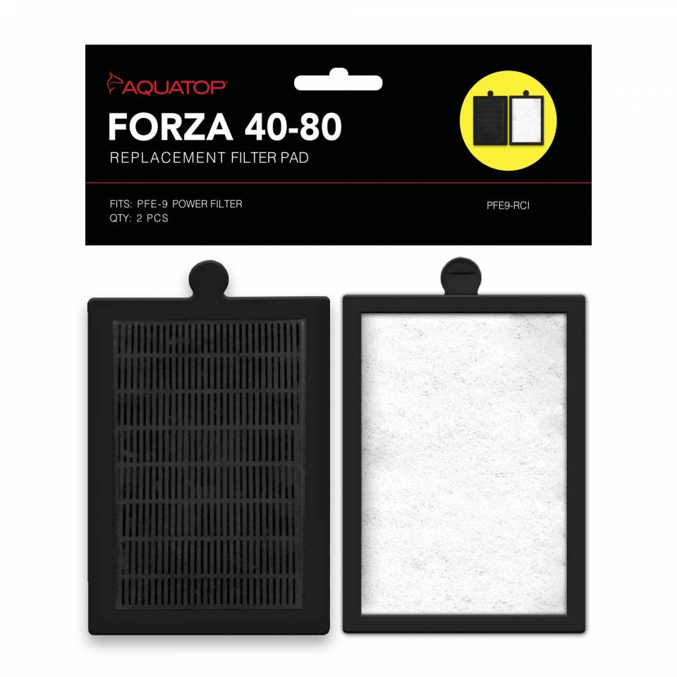 AQUATOP PFE9-RCI FORZA 40-80 Replacement Filter Inserts with Activated  Carbon