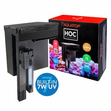 AQUATOP HC300-UV 300 GPH Hang-on Canister Filter w/ 7W UV Sterilizer