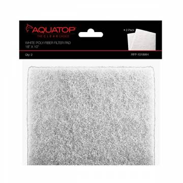 AQUATOP RFP-1018WH 18 Inch by 10 Inch 2 Pack White Poly Fiber Media Pad