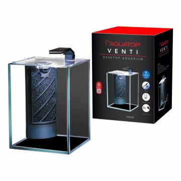 AQUATOP Venti 1-Gallon Professional Showcase Glass Micro Aquascape Aquarium Kit, VDA-02