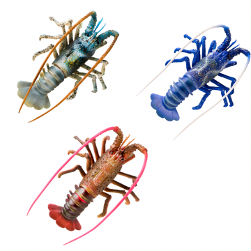 AQUATOP 4" Spiny Lobster Decor w/ Suction Cup Mount (Blue, Aqua, Red)